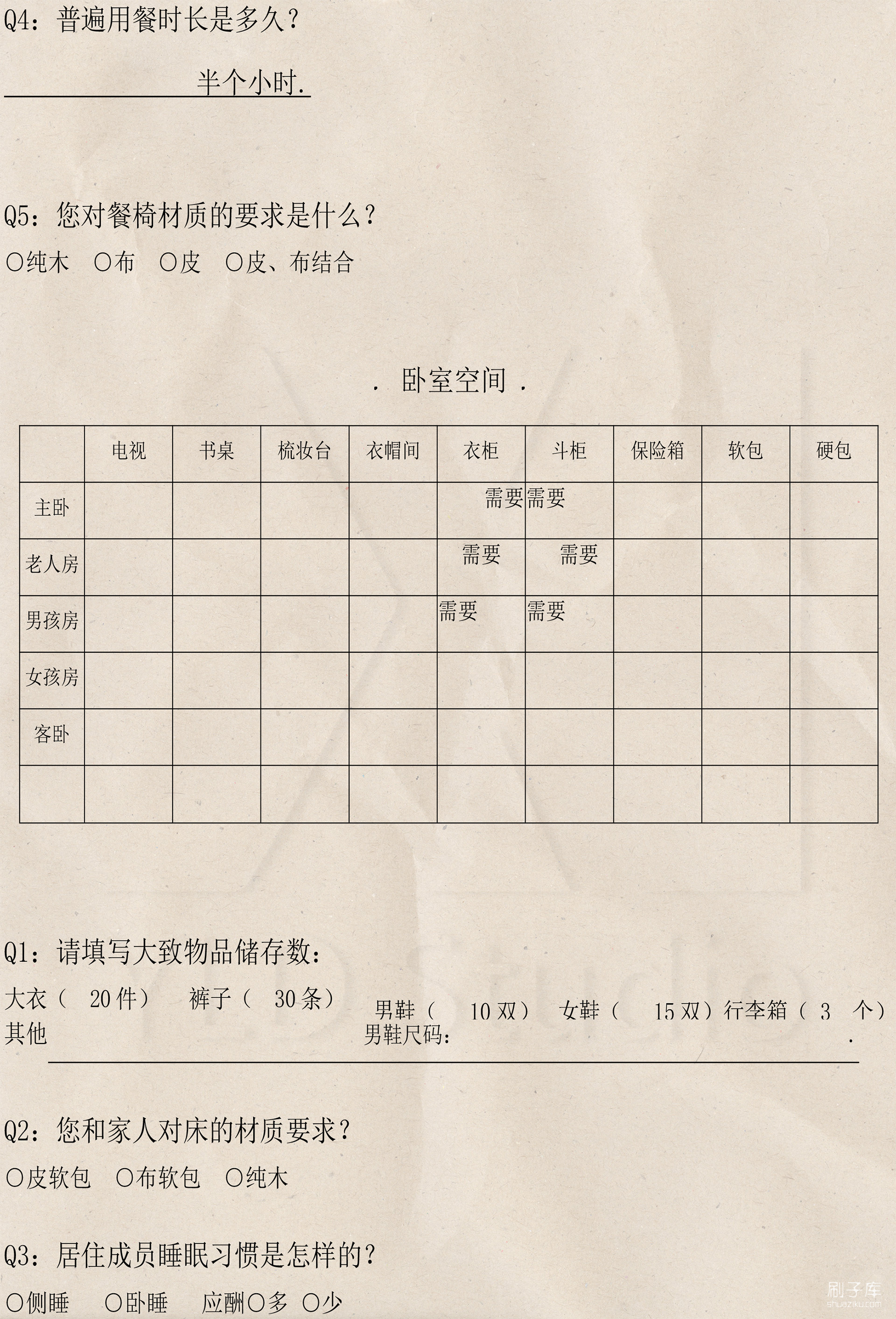 图片[5]-【软装设计】客户需求调查表-刷子库