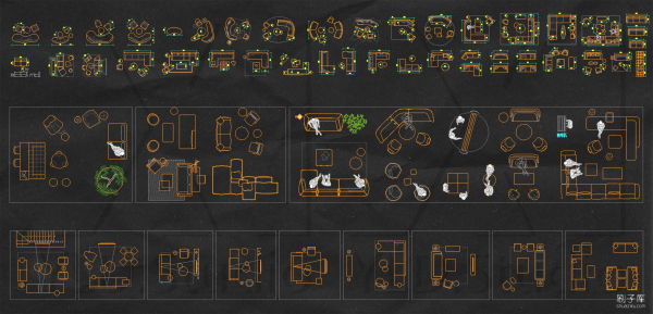 图片[2]-2023设计工作室自用CAD平面图库-刷子库