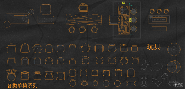 图片[5]-2023设计工作室自用CAD平面图库-刷子库