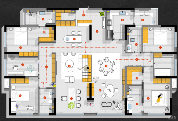 图片[2]-2023年CAD彩平直出模板1.0-刷子库