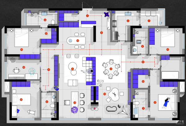 图片[4]-2023年CAD彩平直出模板1.0-刷子库