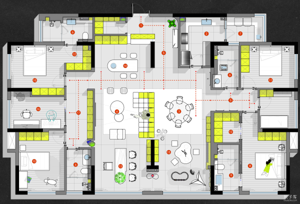 图片[6]-2023年CAD彩平直出模板1.0-刷子库