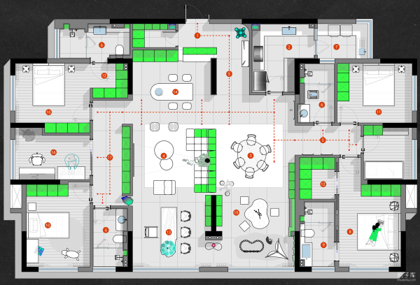 图片[7]-2023年CAD彩平直出模板1.0-刷子库