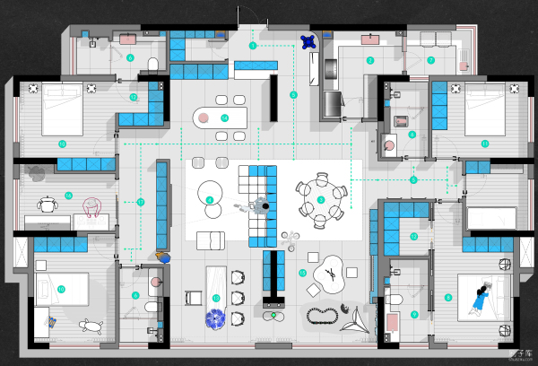 图片[8]-2023年CAD彩平直出模板1.0-刷子库