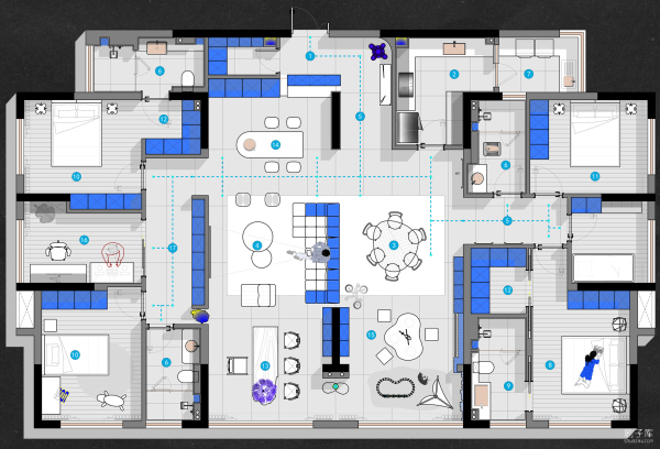 图片[9]-2023年CAD彩平直出模板1.0-刷子库
