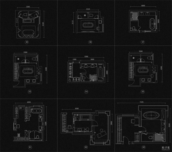 图片[7]-2023私宅卫生间布置CAD图库-刷子库