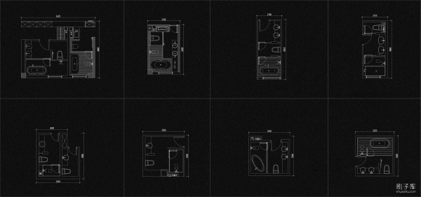 图片[10]-2023私宅卫生间布置CAD图库-刷子库