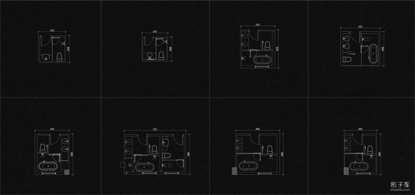 图片[13]-2023私宅卫生间布置CAD图库-刷子库