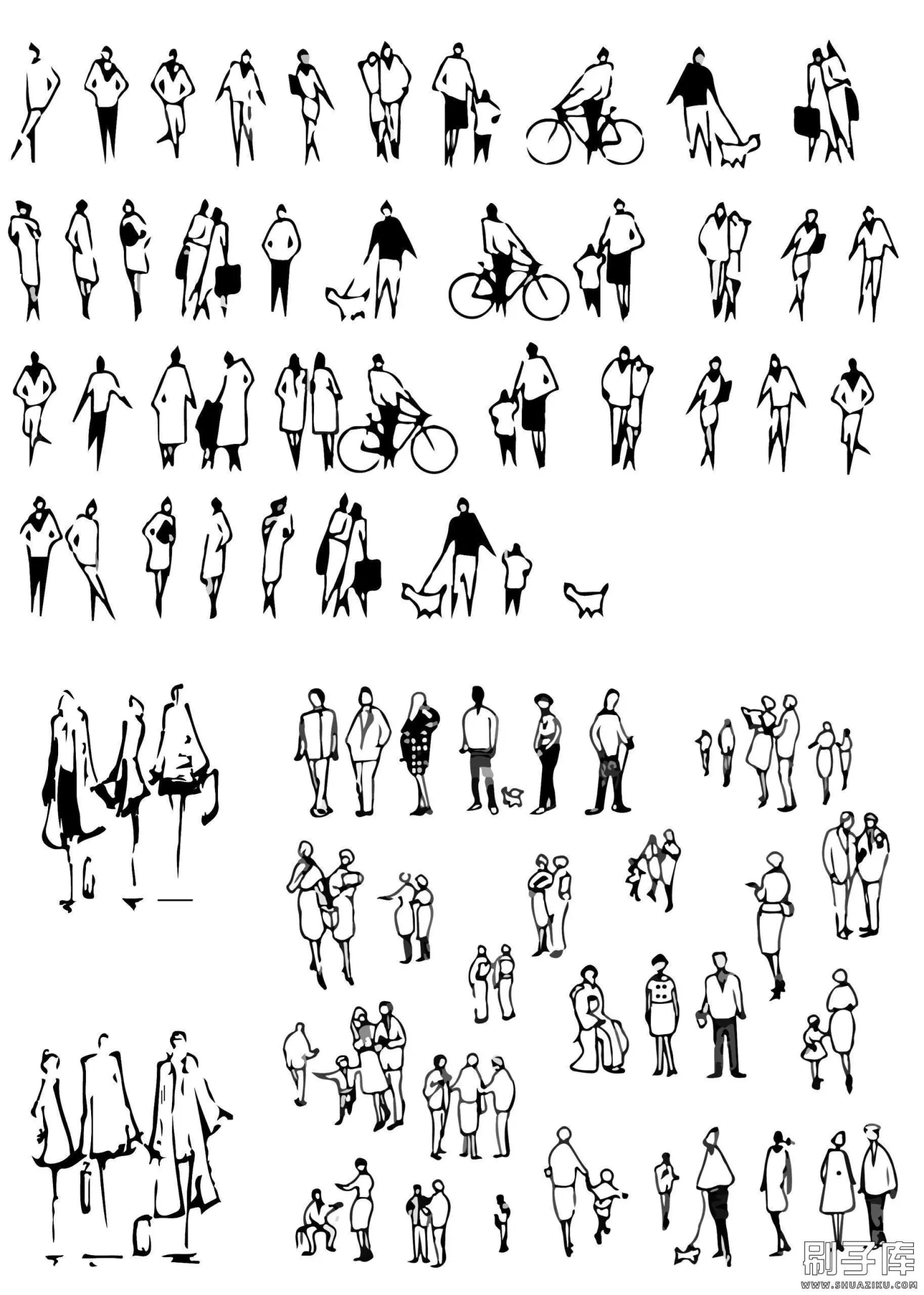 20240824102158176-9手绘黑白矢量人物