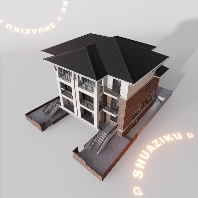 图片[9]-D5建筑楼房配楼模型20个-刷子库