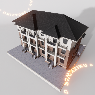 图片[10]-D5建筑楼房配楼模型20个-刷子库