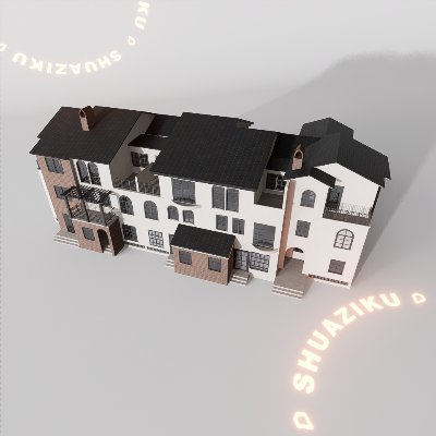 图片[13]-D5建筑楼房配楼模型20个-刷子库