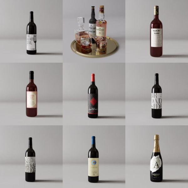 D5酒水模型12个-刷子库