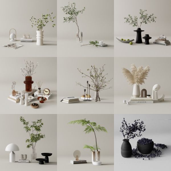 D5装饰摆件模型20个-刷子库