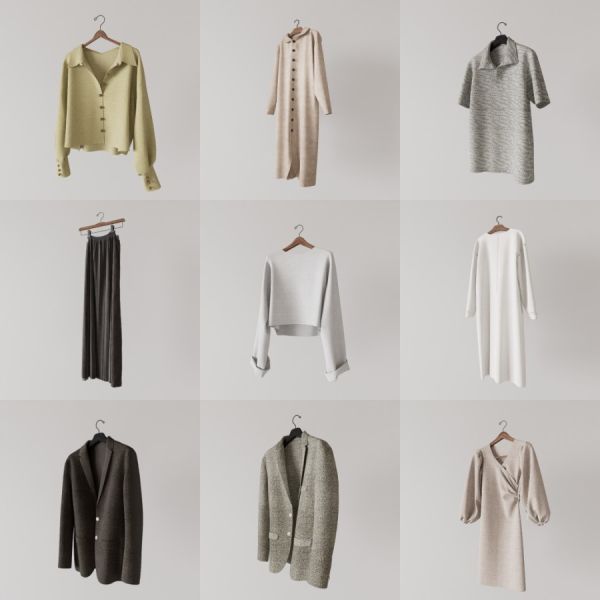 D5衣服模型15个-刷子库