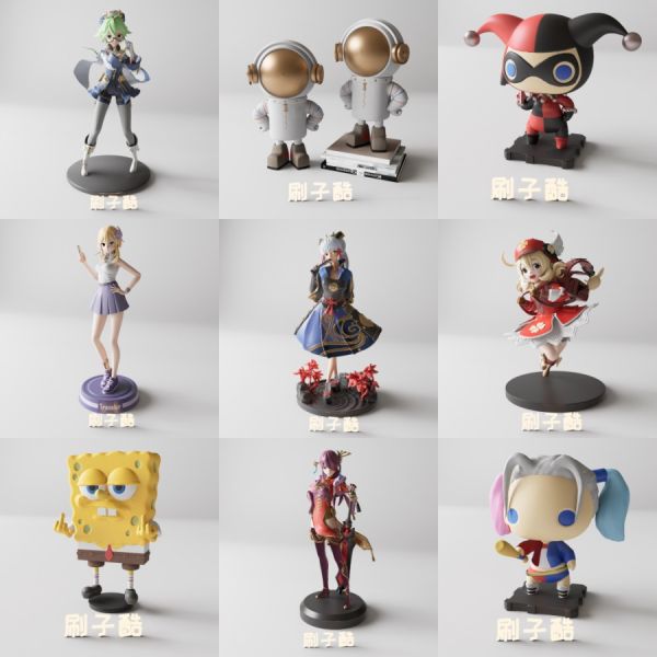 D5玩偶手办模型20个-刷子库