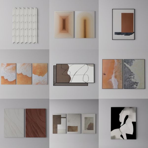 D5挂画模型22个-刷子库