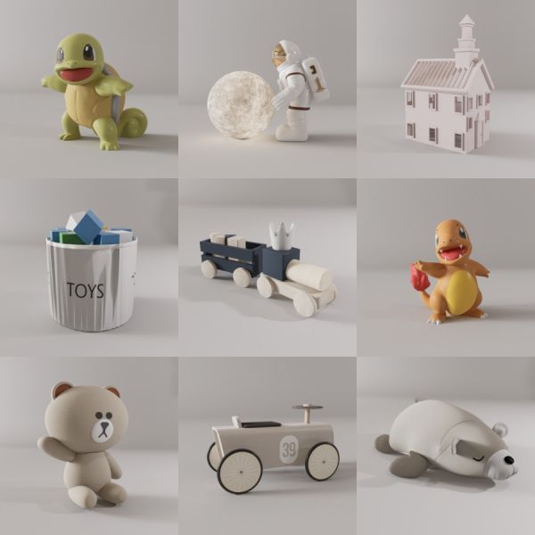 D5儿童玩具模型20个-刷子库