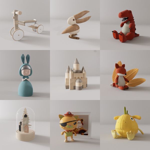 D5儿童玩具模型20个-刷子库