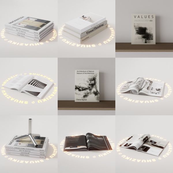 D5书籍模型20个-刷子库