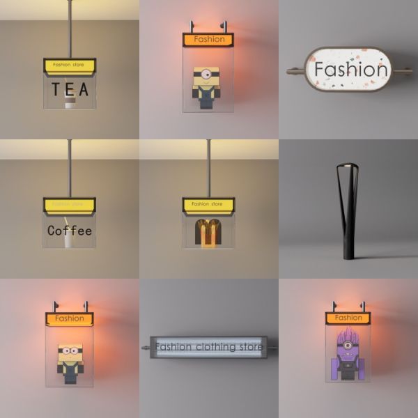 D5户外灯模型11个-刷子库