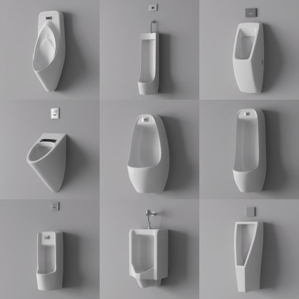 D5小便器小便斗模型14个-刷子库