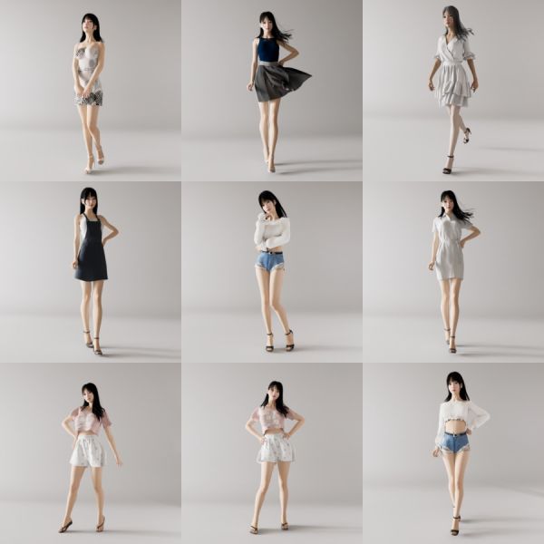 D5时尚人物模型22个-刷子库