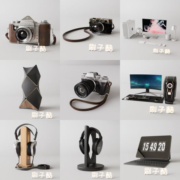 D5数码电子产品模型20个-刷子库