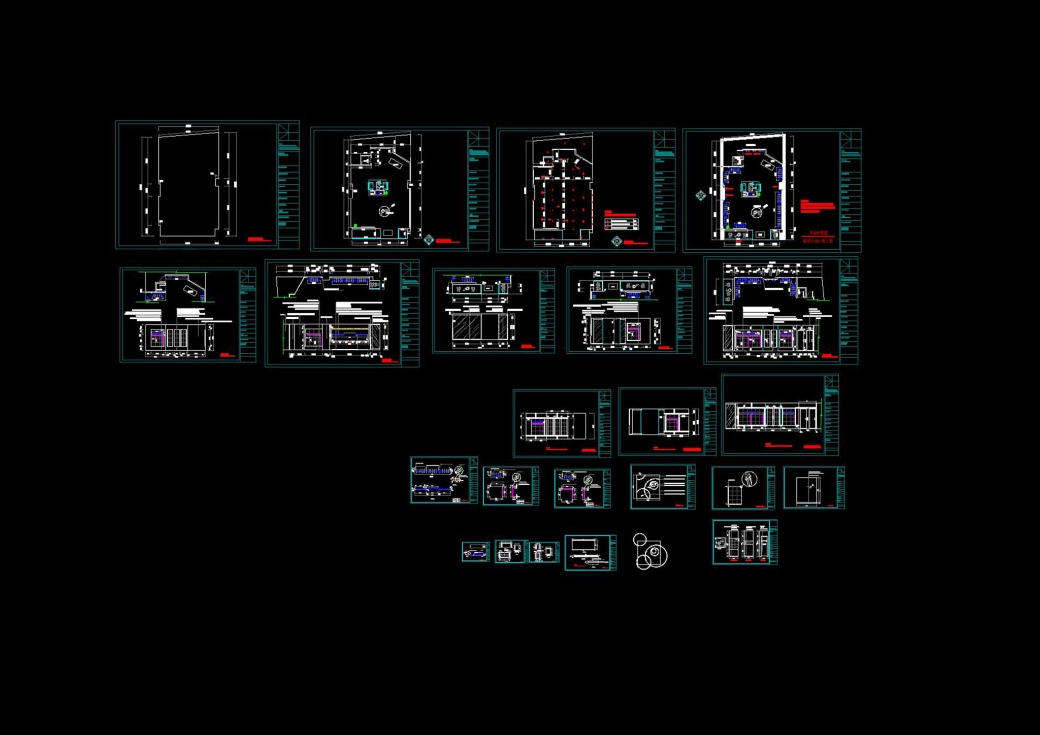 服装专卖店设计施工图-刷子库