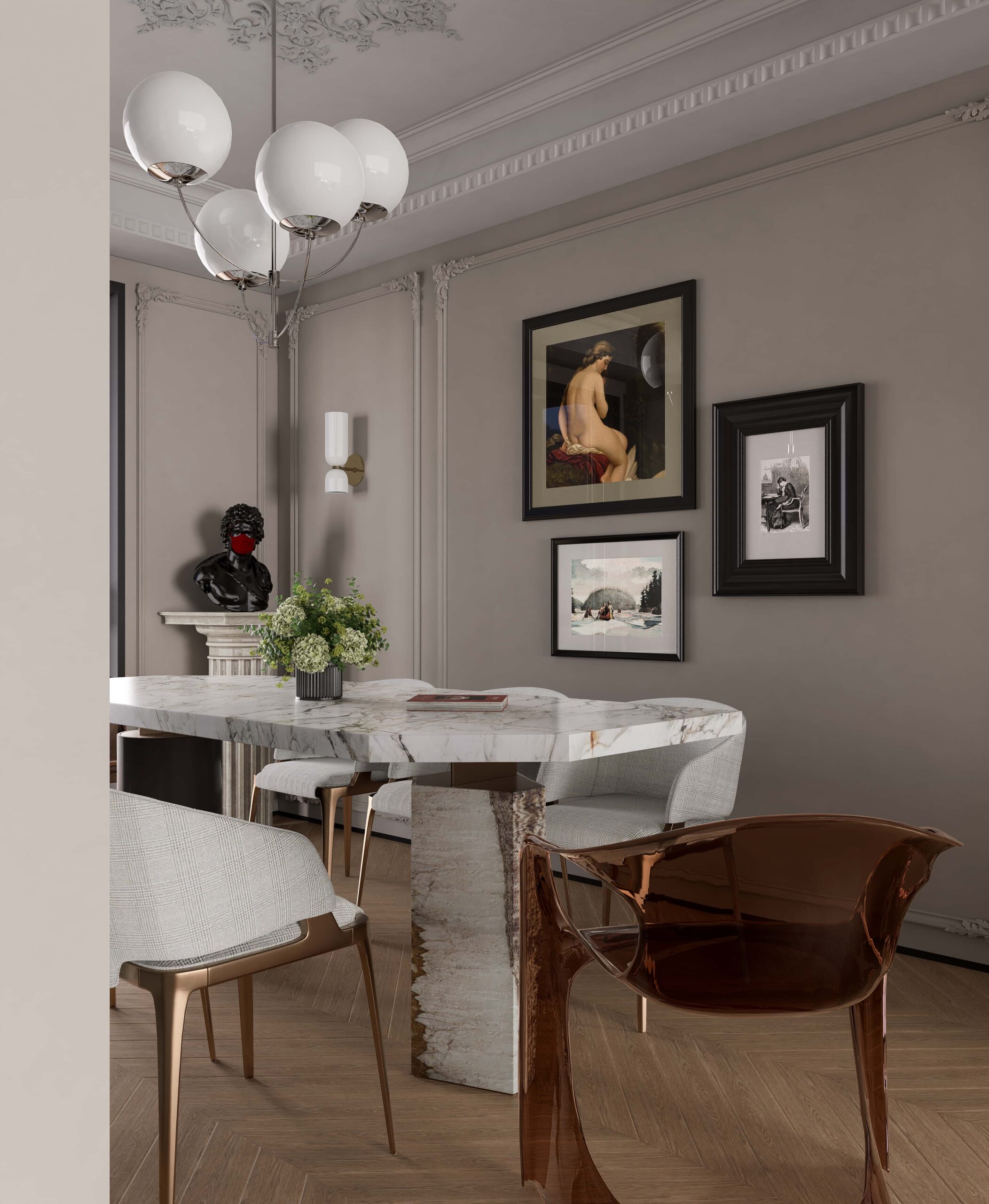 图片[3]-D5渲染器简约法式客餐厅写实场景模型-刷子库