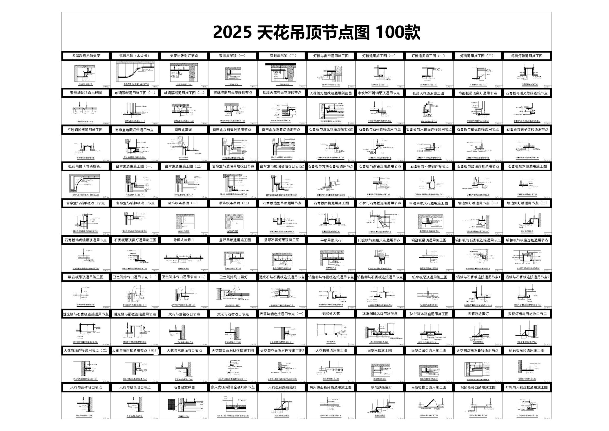 天花吊顶节点100款-刷子库