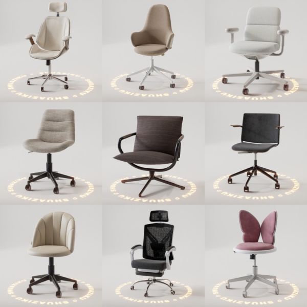 D5渲染器办公椅模型10个-刷子库