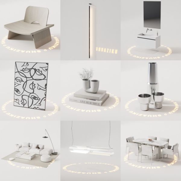 D5渲染器室内模型11个-刷子库