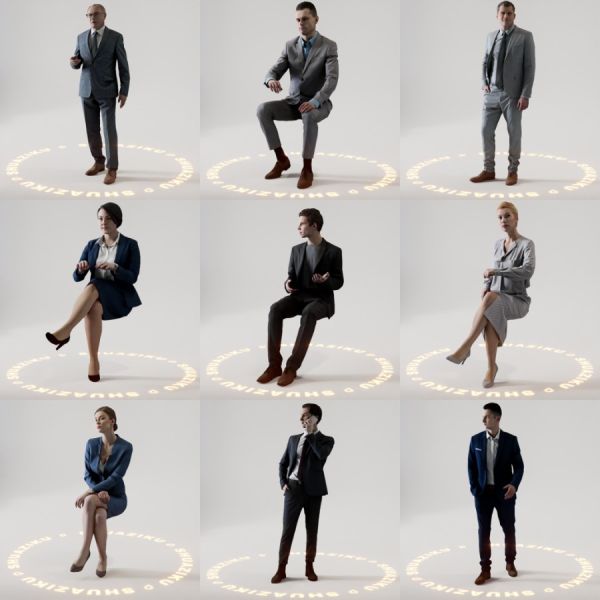 D5渲染器商务人物模型21个-刷子库