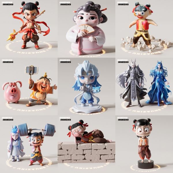 D5渲染器玩偶手办模型哪吒系列20款-刷子库