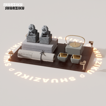 图片[8]-D5渲染器中式摆件饰品17款-刷子库