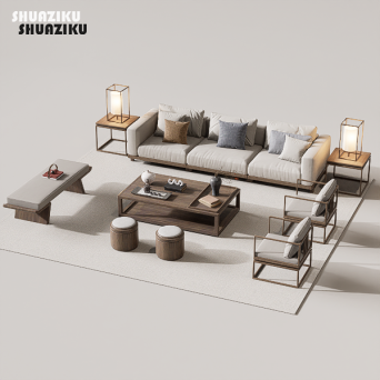 图片[8]-D5渲染器中式沙发组合模型8套-刷子库