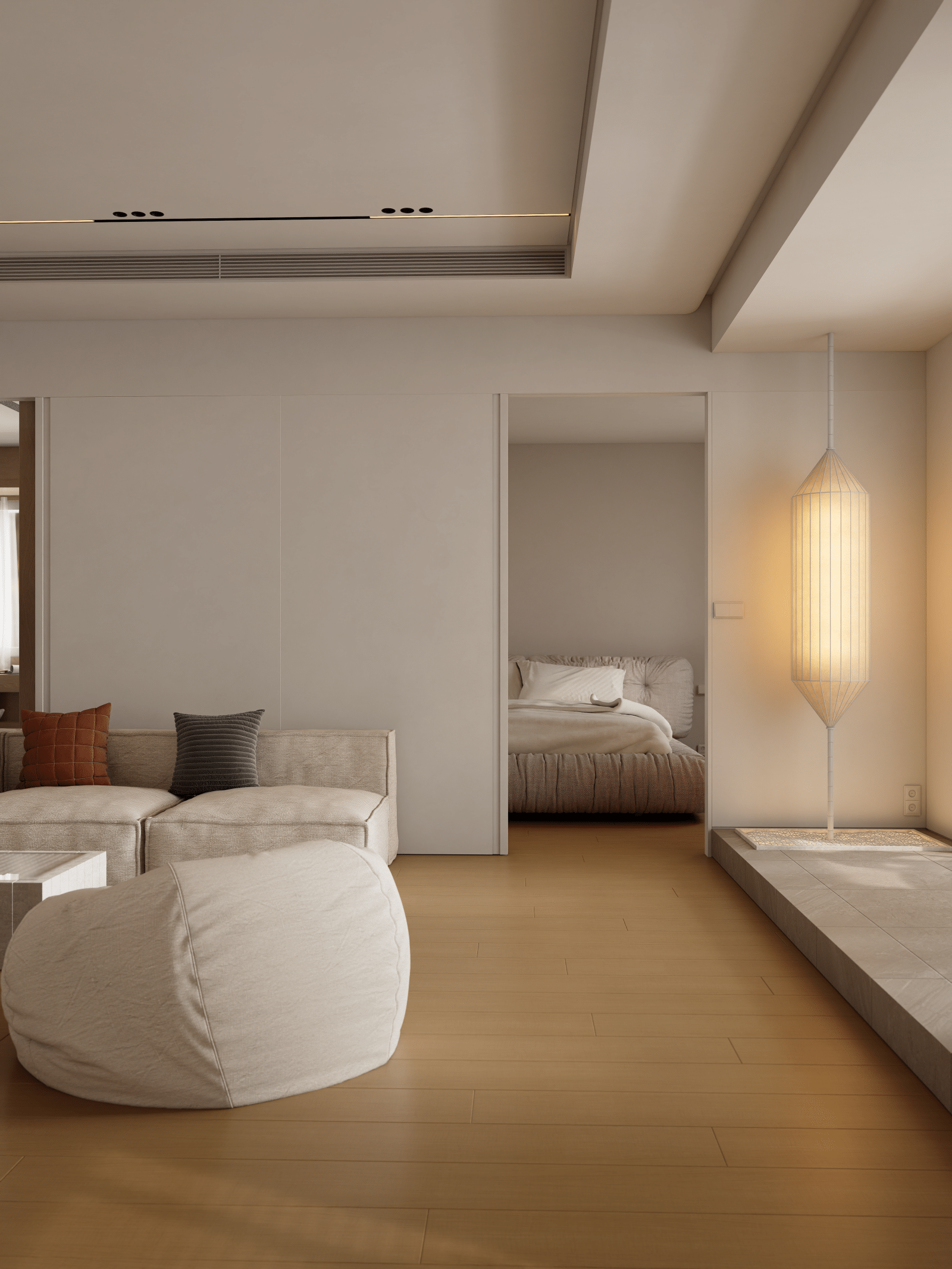 图片[4]-D5场景模型现代奶油客餐厅-刷子库