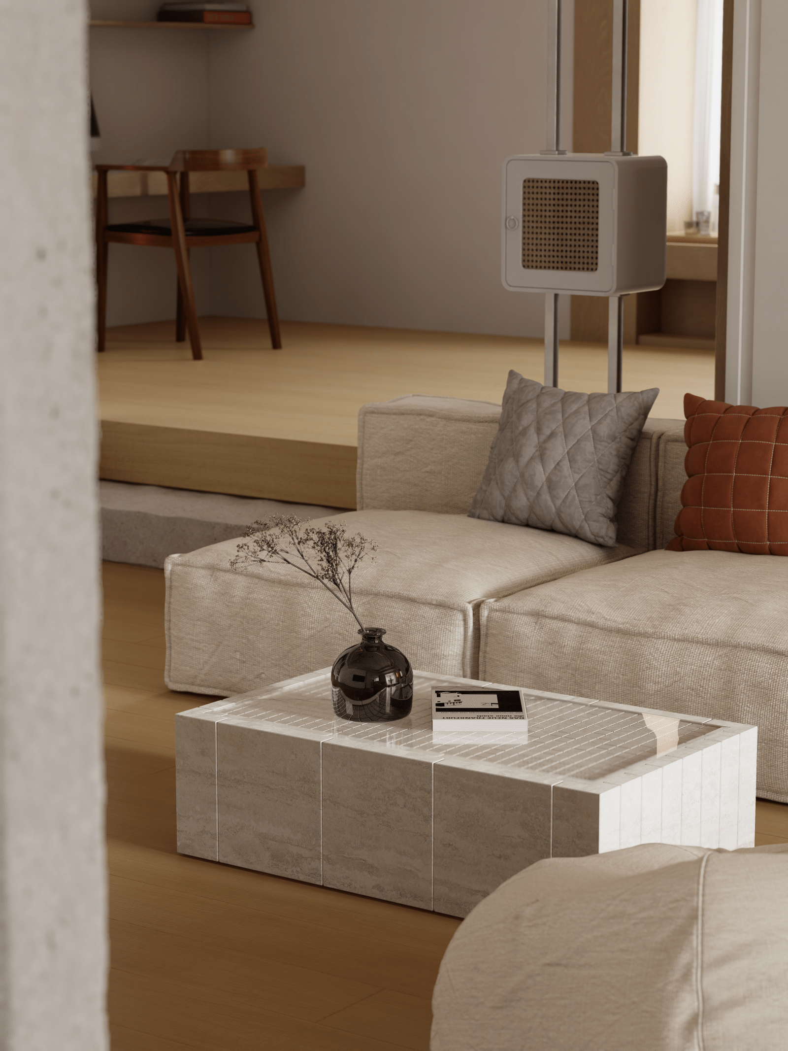 图片[6]-D5场景模型现代奶油客餐厅-刷子库