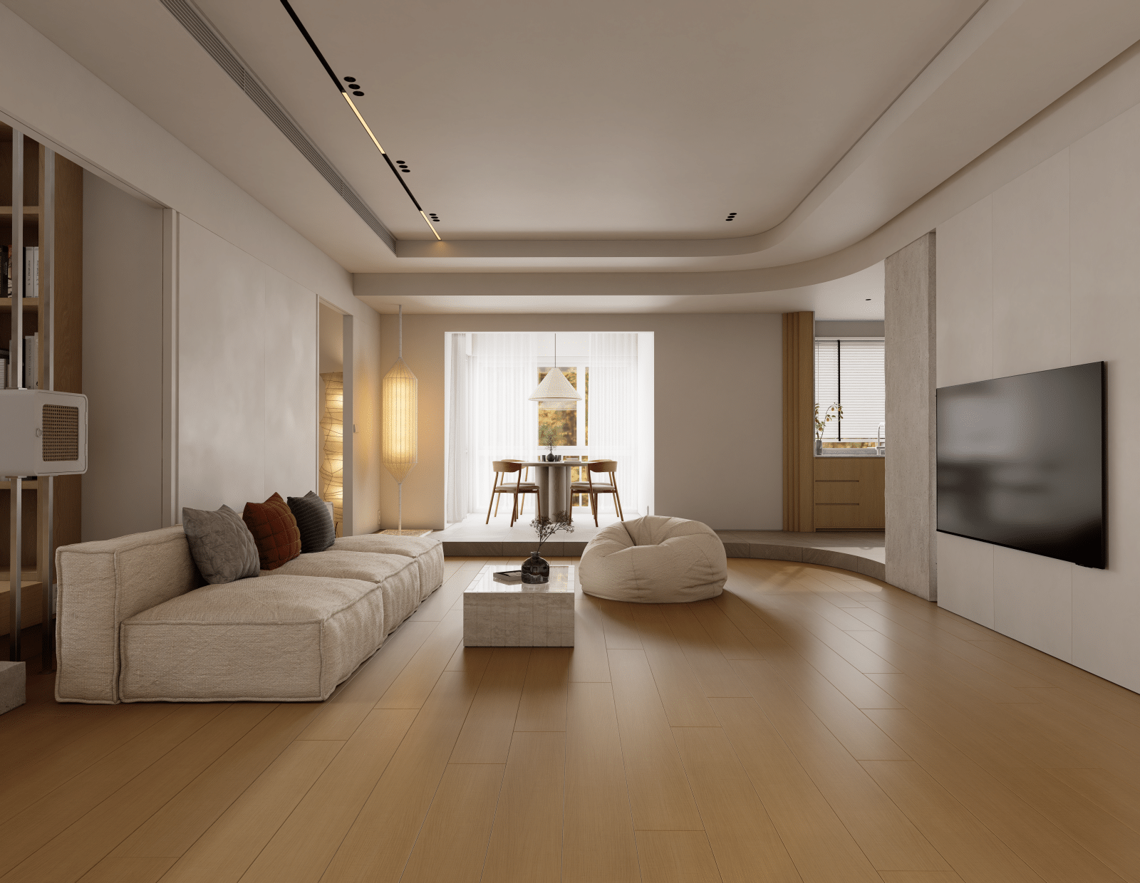 图片[14]-D5场景模型现代奶油客餐厅-刷子库