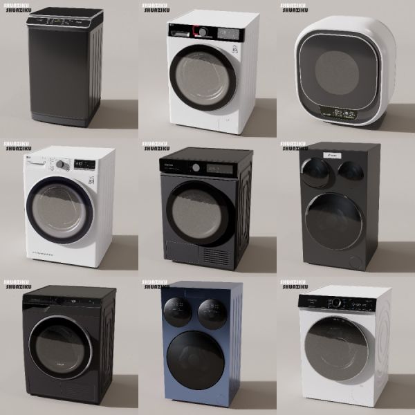 D5渲染器洗衣机模型36款-刷子库
