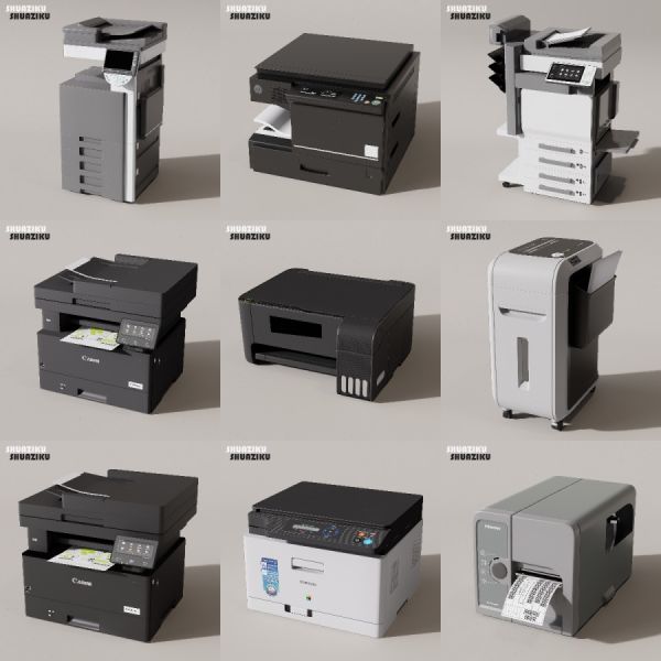 D5渲染器打印机模型29个-刷子库