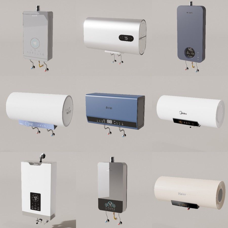 D5渲染器热水器模型17款-刷子库